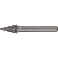Solid Carbide Burrs - Pointed Cone Shape, SM-42, 1/8" Dia., 1/8" Shank, 7/16" Depth of Cut Air Extreme Inc.