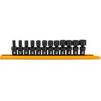 Jeu de 12 douilles m&eacute;triques flexibles universelles &agrave; chocs 1/4" &agrave; 6 pans Air Extreme Inc.