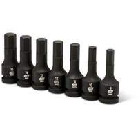 Impact Metric Bit Socket Set, Hex, 1/2" Drive, 7 Pcs Air Extreme Inc.