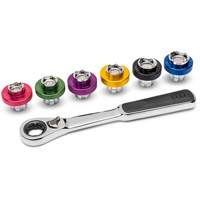 Jeu de douilles m&eacute;triques magn&eacute;tiques &agrave; 6 pans pour bouchon de vidange d'huile, 7 Morceaux, Prise de 3/8" Air Extreme Inc.