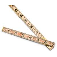 R&egrave;gle de maçon surdimensionn&eacute; Red End, 6' lo, Bois, Graduations de 1/16" Air Extreme Inc.