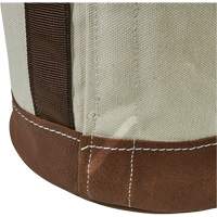 Sceau &agrave; fond en cuir, 17" h, Toile, Blanc Air Extreme Inc.