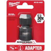 Shockwave Impact Driver Square to Hex Socket Adapter, Impact, 1/4" Drive, 3/8" Socket, 1.875" L Air Extreme Inc.