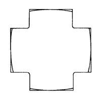 Raccord en croix 1/8" NPT Air Extreme Inc.