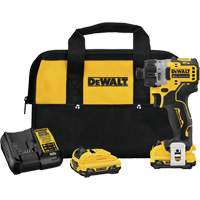 Xtreme Brushless Screwdriver Kit, 1/4", 12 V, 200 UWO Max. Torque, Lithium-Ion Battery Air Extreme Inc.