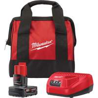 M12 Battery Pack & Charger Starter Kit, Lithium-Ion, 12 V, 4 A Air Extreme Inc.