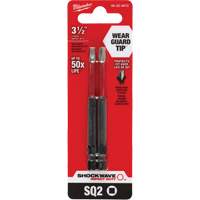Shockwave Impact Duty Screwdriver Bit, Square, #2 Tip, 1/4" Drive Size, 3-1/2" Length Air Extreme Inc.