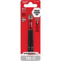 Shockwave Impact Duty Screwdriver Bit, Torx, T-25 Tip, 1/4" Drive Size, 3-1/2" Length Air Extreme Inc.