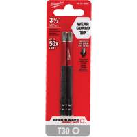Shockwave Impact Duty Screwdriver Bit, Torx, T-30 Tip, 1/4" Drive Size, 3-1/2" Length Air Extreme Inc.