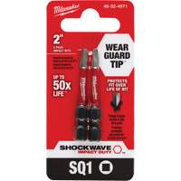 Shockwave Impact Duty Screwdriver Bit, Square, #1, 1/4" Drive Air Extreme Inc.