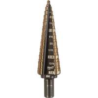 Step Drill Bit, 3/16"/#4 - 7/8"/#4 , 1/32" Increments, High Speed Cobalt Air Extreme Inc.