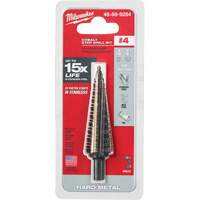 Step Drill Bit, 3/16"/#4 - 7/8"/#4 , 1/32" Increments, High Speed Cobalt Air Extreme Inc.