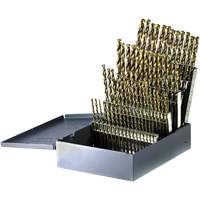 Drillco&reg; Heavy-Duty Jobber Length Drill Bit Set, 60 Pieces, Cobalt Air Extreme Inc.