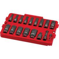 Jeu de douilles profondes 3/8" Shockwave Impact Duty Packout, 17 Mcx, Chocs, Prise de 3/8", Profond Air Extreme Inc.