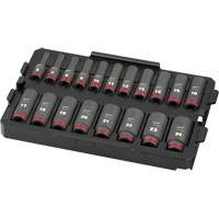 Jeu de douilles profondes 3/8" Shockwave Impact Duty Packout, 19 Mcx, Chocs, Prise de 3/8", Profond Air Extreme Inc.