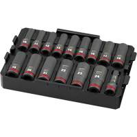 Jeu de douilles profondes 3/8" Shockwave Impact Duty Packout, 16 Mcx, Chocs, Prise de 1/2", Profond Air Extreme Inc.