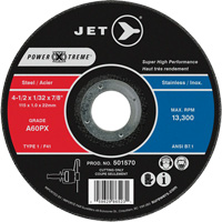 A60PX Power-Xtreme Cut-Off Wheel, 4-1/2" x 1/32", 7/8" Arbor, Type 1, 13300 RPM Air Extreme Inc.