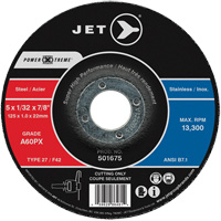 A60PX Power-Xtreme Cut-Off Wheel, 4-1/2" x 3/64", 7/8" Arbor, Type 27, 13300 RPM Air Extreme Inc.
