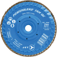 PowerBlend TRM QC Trimmable Flap Disc, 4-1/2" x 5/8"-11, Type 27, Z60 Grit, Zirconia Alumina Air Extreme Inc.