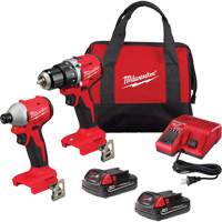 M18 Compact Brushless ½” Drill Driver & ¼” Hex Impact Driver Combo Kit, Lithium-Ion, 18 V Air Extreme Inc.