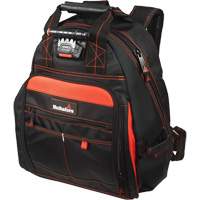 Lighted Tool Backpack, Black/Red, Ballistic/Polyester Air Extreme Inc.
