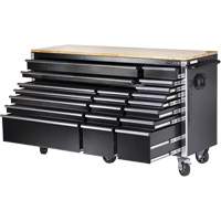 HDRC7220 HD Series Roller Cabinet, 20 Drawers, 72" W x 24" D x 42-3/10" H, Black Air Extreme Inc.