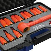 3/8" Drive SAE & Metric Hex Bit Insulated Socket and Attachment Set, 1000 V, 16 Pcs Air Extreme Inc.