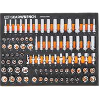 Jeu d'outils m&eacute;triques pour m&eacute;canicien MEGAMOD dans des plateaux en mousse modulaire avec armoire roulante &agrave; outils, 358 morcea Air Extreme Inc.