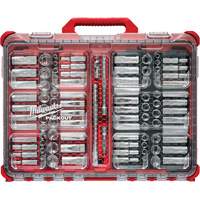 Jeu de cliquets et douilles m&eacute;triques/SAE avec organisateur PACKOUT &agrave; profil bas, 98 Mcx, Prise de 3/8" Air Extreme Inc.
