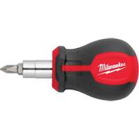 6-in-1 Stubby Multi-Bit Screwdriver, 3" L, Cushion Grip Handle Air Extreme Inc.