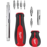 11-in-1 Multi-Bit Screwdriver & 6-in-1 Stubby Multi-Bit Screwdriver Set, 3"/9-4/5" L, Cushion Grip Handle Air Extreme Inc.