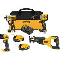 Ensemble de quatre outils combin&eacute;s sans fil et sans balai XR, Lithium-ion, 20 V Air Extreme Inc.