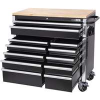 HDRC4112 HD Series Roller Cabinet, 12 Drawers, 41" W x 21" D x 40-3/10" H, Black Air Extreme Inc.