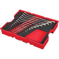 SAE Wrench Set with Tray for PACKOUT Drawers, Ratcheting Combination, 15 Pieces, Imperial Air Extreme Inc.