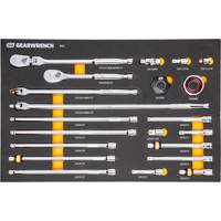 Ensemble d'outils &agrave; cliquet et d'entraînement 3/8" &agrave; 90 dents avec plateau de rangement en mousse Air Extreme Inc.