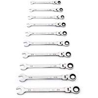 90-Tooth 12 Point SAE Wrench Set, Flex Head/Ratcheting Combination, 10 Pieces, Imperial Air Extreme Inc.
