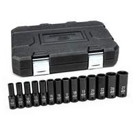 Jeu de douilles m&eacute;triques &agrave; 6 pans, 14 Mcx, Chocs, Prise de 1/2", Profond Air Extreme Inc.