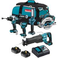 LXT Brushless Cordless 5 Tool Combo Kit, Lithium-Ion, 18 V Air Extreme Inc.