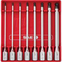Long SAE Bit Socket Set, Hex Ball, 3/8" Drive, 8 Pcs Air Extreme Inc.