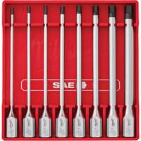 Long SAE Bit Socket Set, Hex, 3/8" Drive, 8 Pcs Air Extreme Inc.