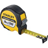 CONTROL-LOCK Tape Measure, 25 mm x 26'/8 m, Imperial & Metric Graduations Air Extreme Inc.
