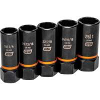 Bolt Biter Extraction Socket Set, 5 Pcs, Impact, 1/2" Drive Size, Deep Air Extreme Inc.