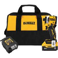 ATOMIC Brushless Cordless 3-Speed Impact Driver Kit, 1/4", 1825 in-lbs Max. Torque, 20 V, Lithium-Ion Air Extreme Inc.