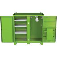 Armoire ventil&eacute;e pour le rangement d'&eacute;PI sur place, Acier, Vert lime haute visibilit&eacute; Air Extreme Inc.