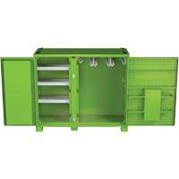 Armoire de rangement d'&eacute;PI sur place, Acier, Vert lime haute visibilit&eacute; Air Extreme Inc.
