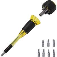 8-in-1 Tru-Grip Screwdriver with Stubby, 6-57/100" L, Plastic Handle Air Extreme Inc.