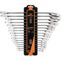 90-Tooth 12-Point Reversible Wrench Set, Ratcheting Box, 16 Pieces, Metric Air Extreme Inc.