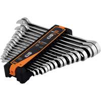 90-Tooth 12-Point Reversible Wrench Set, Ratcheting Box, 16 Pieces, Metric Air Extreme Inc.