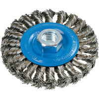 Brosse rotative &agrave; fils nou&eacute;s large, Arbre 5/8"-11, Acier Air Extreme Inc.