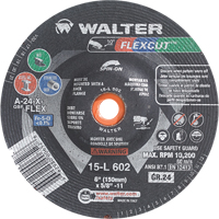 Meules &agrave; moyeu d&eacute;port&eacute; Flexcut, 6", 36 Grain, Oxyde d'aluminium, 5/8"-11, 10 200 Tr/min, Type 29 Air Extreme Inc.